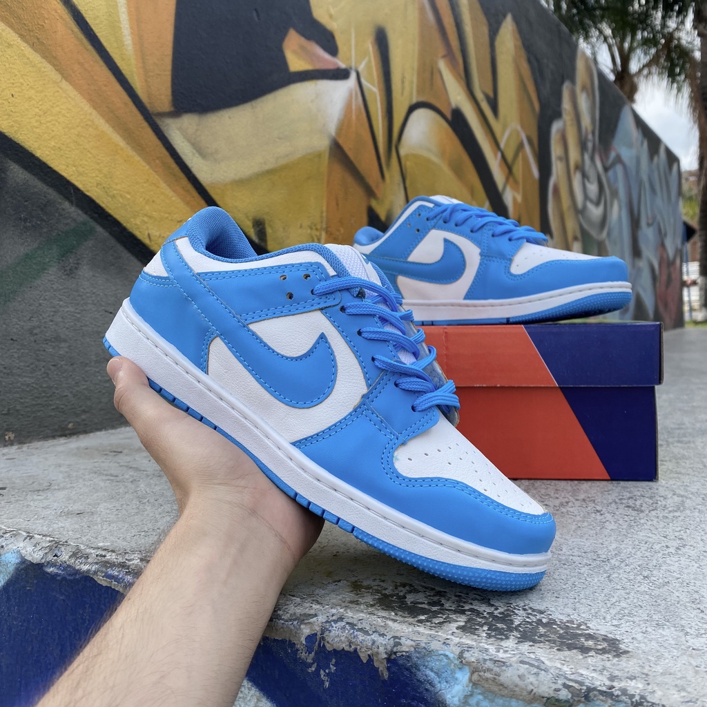 Tenis nike blanco store con azul para mujer