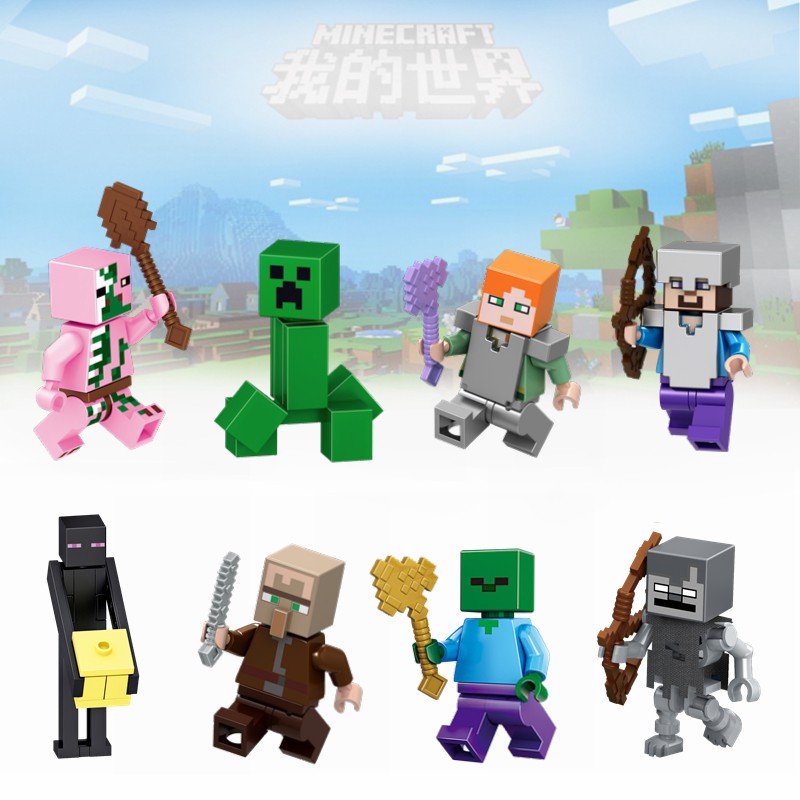 Juguetes de minecraft steve best sale y alex