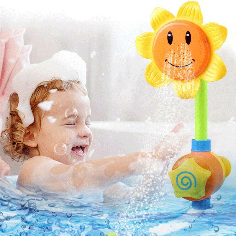Bebé Baño Juguete Bañera De Girasol Ducha Juguetes Para Niños Grifo Spray  Agua Natación Divertido Juego De