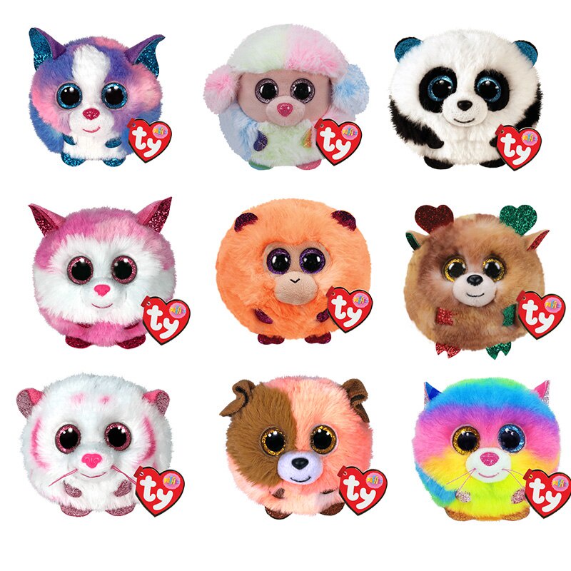 10cm Ty Ojos Grandes Guisante De Peluche Bola De Burbujas Serie Coleccion De Animales Unicornio Rata Buho Mono Nino Nina Cumpleanos Shopee Mexico