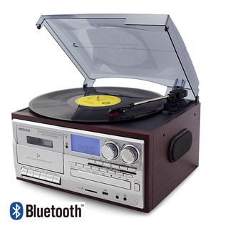 Comprar Reproductor de fonógrafo de gramófono Vintage, reproductor de  música Bluetooth, tocadiscos de vinilo, altavoces para grabación de  33/45/78RPM