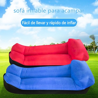 Sofá inflable de nailon impermeable a prueba de humedad, cama de Camping al  aire libre, saco de dormir de playa, cama de aire, tumbona, sofá deportivo  recargable