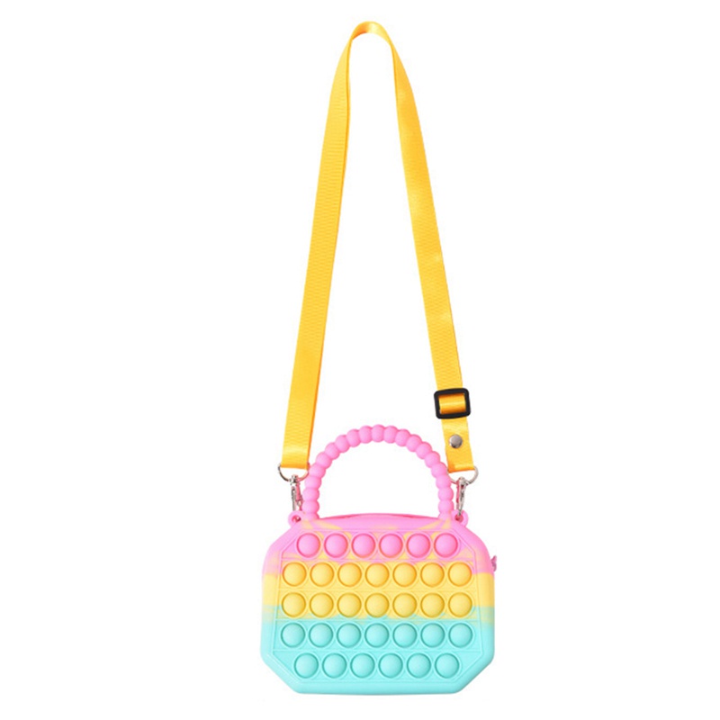 Aqtten Pop It Fidget Juguete Crossbody Bolsas Para Ni As Ni Os Dimple Bolsos Monedero Liberaci N