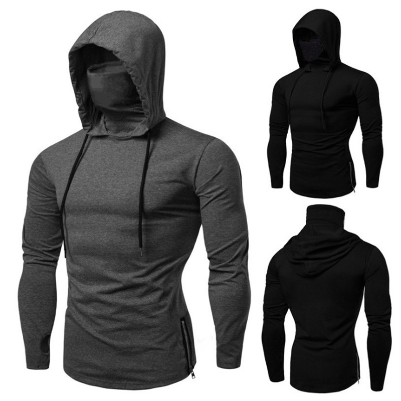  Sudaderas con capucha con cremallera para hombre, camisetas  casuales de moda, grandes y altas, ajuste regular, sudadera básica,  camisetas deportivas clásicas lisas, Negro, S : Ropa, Zapatos y Joyería