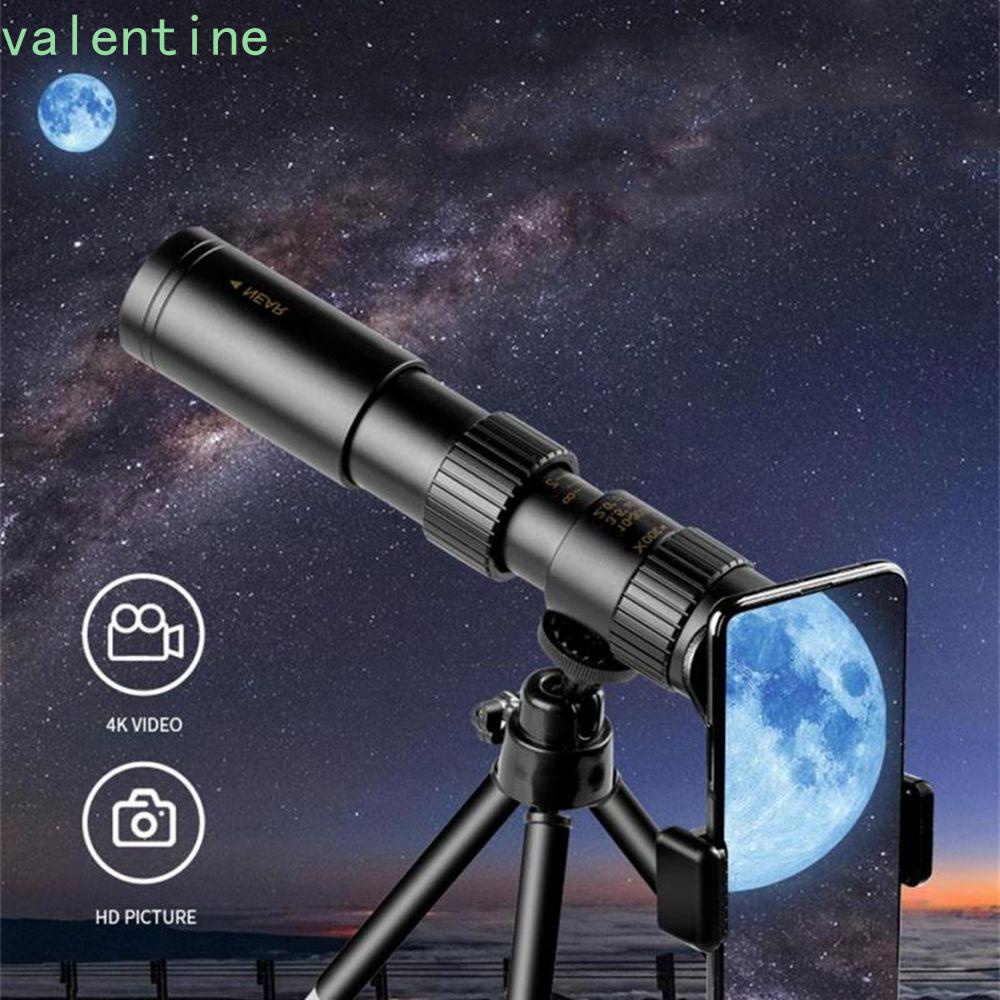 VALENTINE 10-300x40 Telescopio Profesional Binoculares Ocular Portátil Para  viajes de campamento Alta calidad 4K Super Zoom Impermeable Monocular