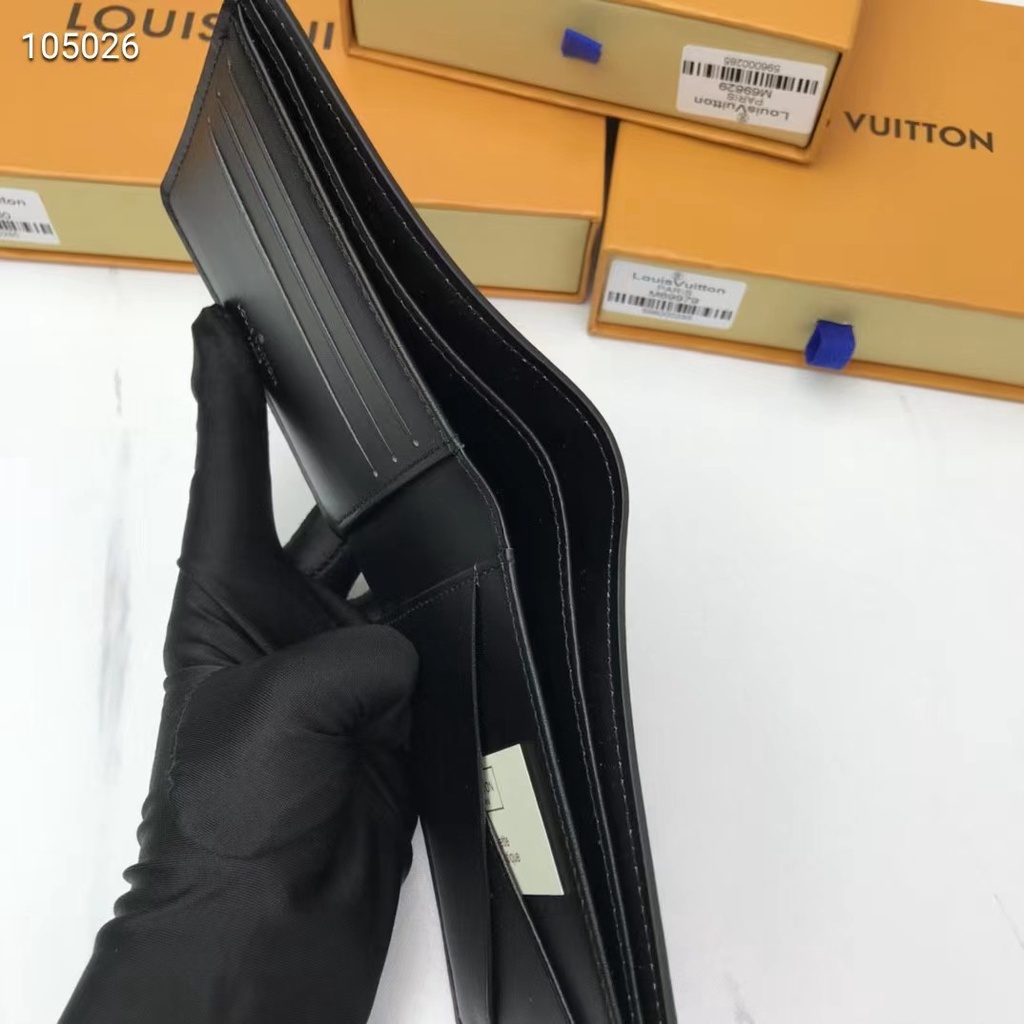 Listo Stock para enviar 100% Original Original Louis Vuitton LV nuevo  estilo tarjetero Taurillon cartera de cuero M81928 [con caja]