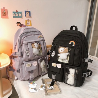 Mochila best sale coreana negra