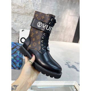 original Genuino [Con Caja De Regalo] V's Nuevo Louis Vuitton super Botas  Largas De Tacón Alto Martin Mujer Todo-Partido Moda De Lujo 100 % Auténtico  origi