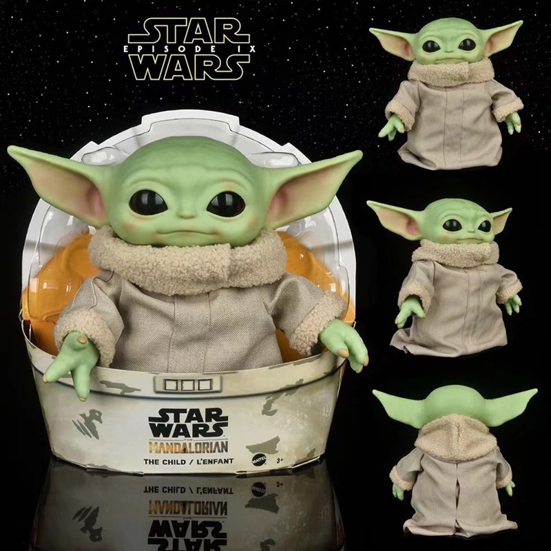 Baby Yoda El Niño en cuna, Grogu The Mandalorian Peluche Disney