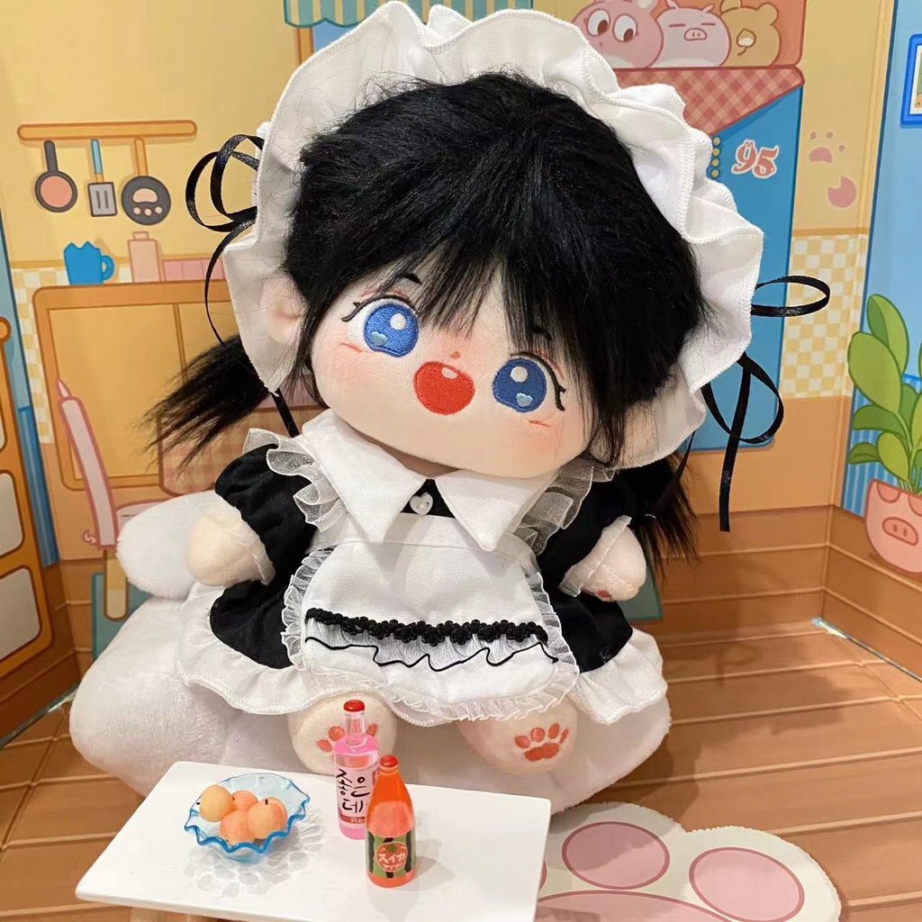 20cm Algodón Muñecas super Negro maid outfit Eva Tela doll20cm cm Muñeca  Linda Falda Blanco Sirvienta Disfraz Ropa De Bebé Vestido Traje 8.30 |  Shopee México