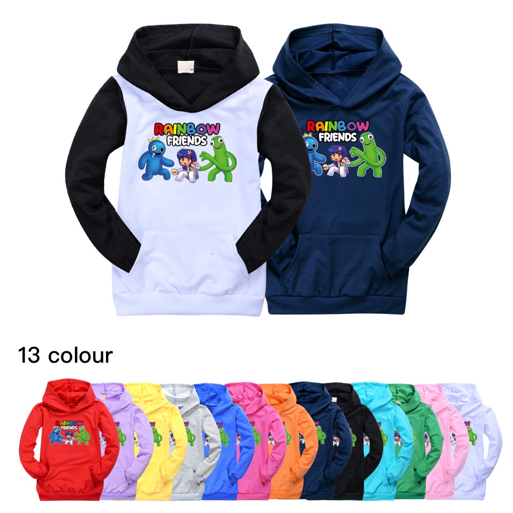 Roblox Rainbow Friends Sudadera con capucha Niños con capucha Chaqueta de  manga larga Sudadera Casual Zipper Abrigo Ropa exterior Ropa deportiva