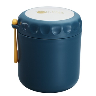 ER Fiambrera termo de acero inoxidable de 500ml con cuchara para niños,  escuela, libre de BPA, a prueba de fugas, Mini recipiente para comida y  sopa caliente brillar Electrónica