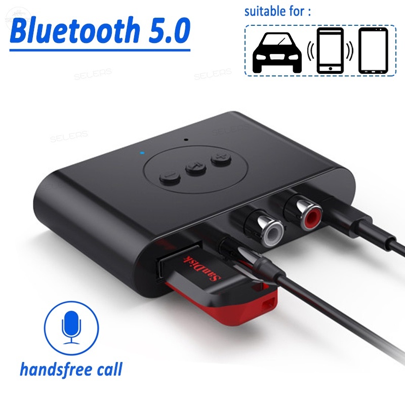 Adaptador Bluetooth USB para el coche 3.5mm Jack Audio Receptor inalámbrico