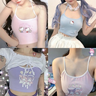 Ropa interior Kawaii de Hello Kitty para mujer, calzoncillos de