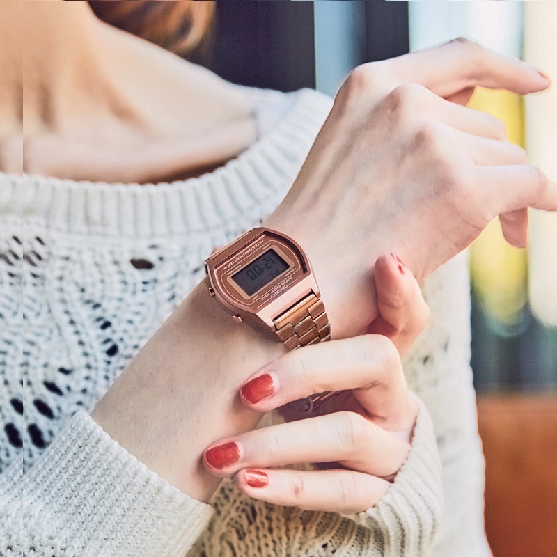 Reloj casio rosa dorado hotsell