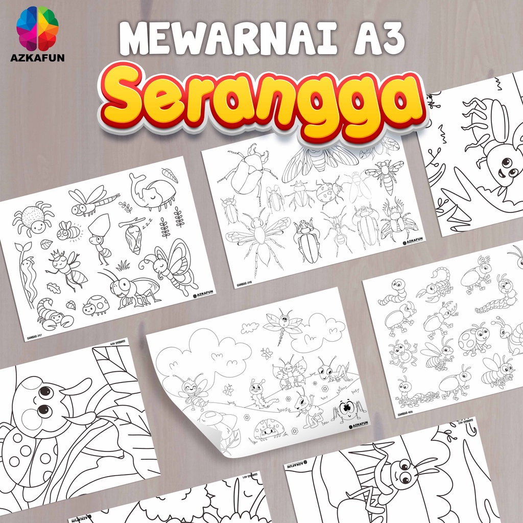 Papel Para Colorear Insect A3-Hoja Para Niños | Shopee México