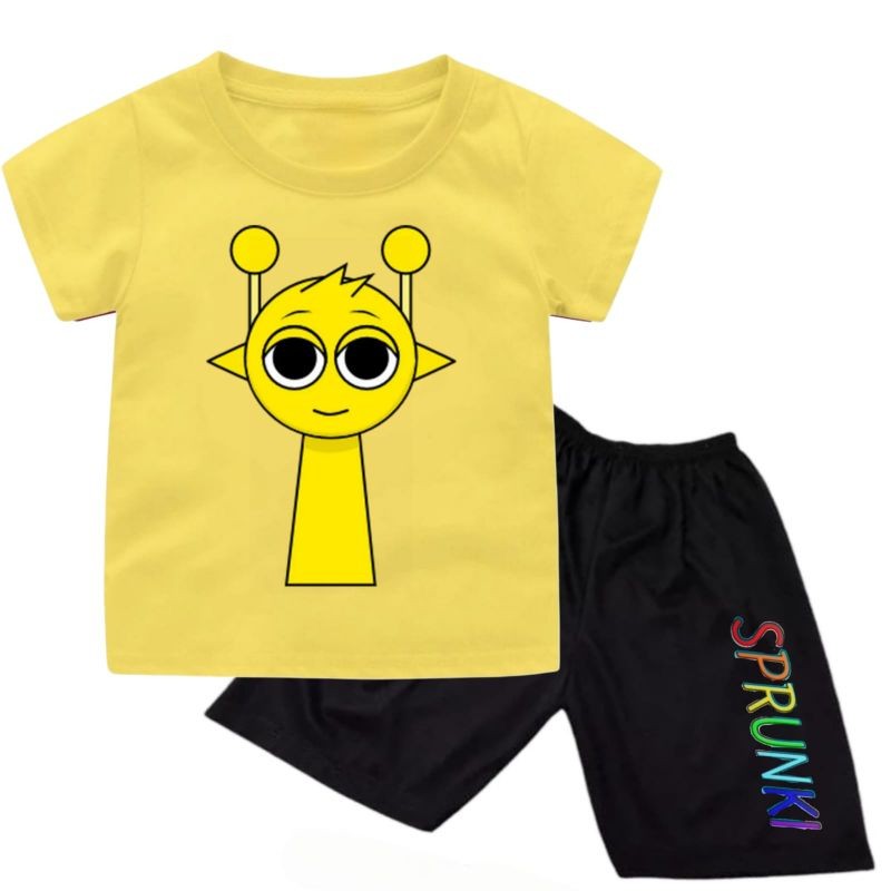 INCREDIBOX Sprunki SIMON motif Conjunto De Camisetas Para Niños