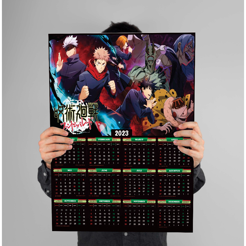 Calendario 2024 Anime Jujutsu Kaisen M5 , Completo 11 Meses Shopee México