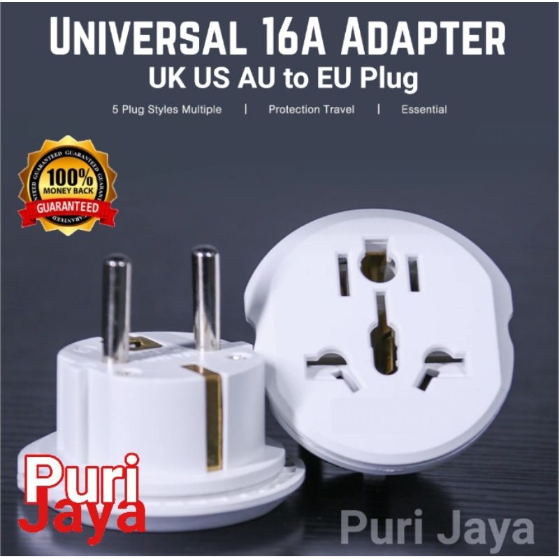 Adaptador Enchufe Us Uk Au China A Eu Indonesia Patas A Redondo A Viaje Universal Shopee