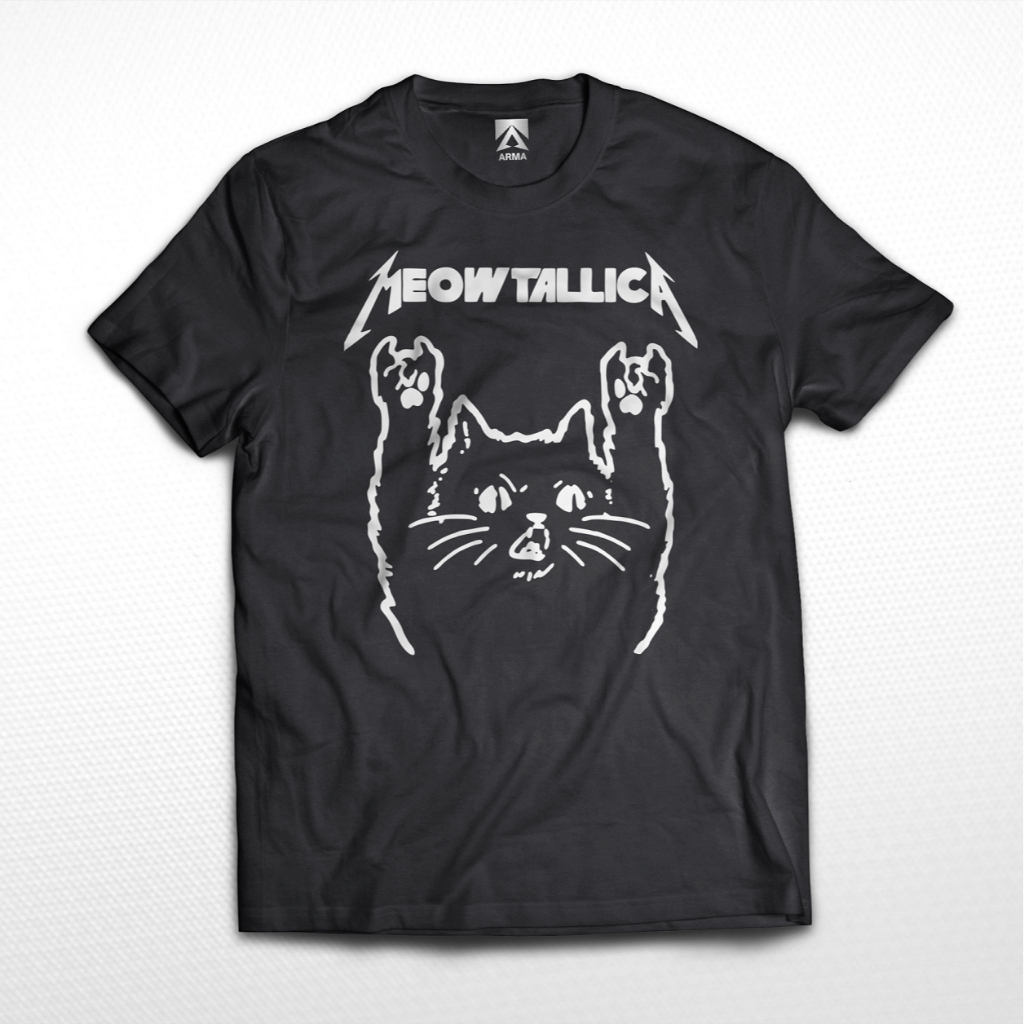 Camiseta meowtallica unisex distro VINTAGE