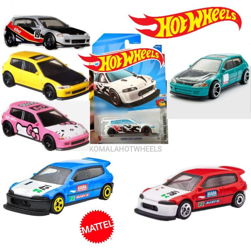 Hot Wheels Honda Civic Eg Regular Premium Civic Custom Shopee México