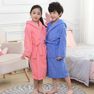 Batas de satén para bebés y niñas pequeñas, ropa de baño de seda, kimono  sólido, ropa de dormir para niñas y niñas (rosa, 12)