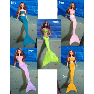 Traje de sirena para barbie hot sale