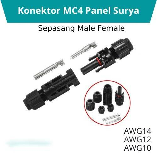 Conector MC4 MC4 Panel Solar conector 1000V IP67 | Shopee México