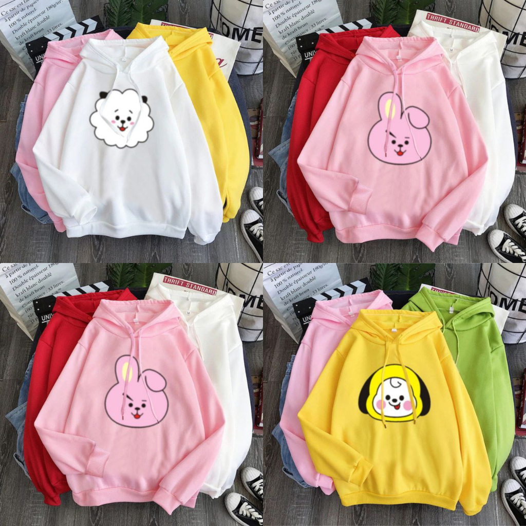 Sudadera Con Capucha Para Adolescentes BT21 RJ COOKY CHIMMY 10 15