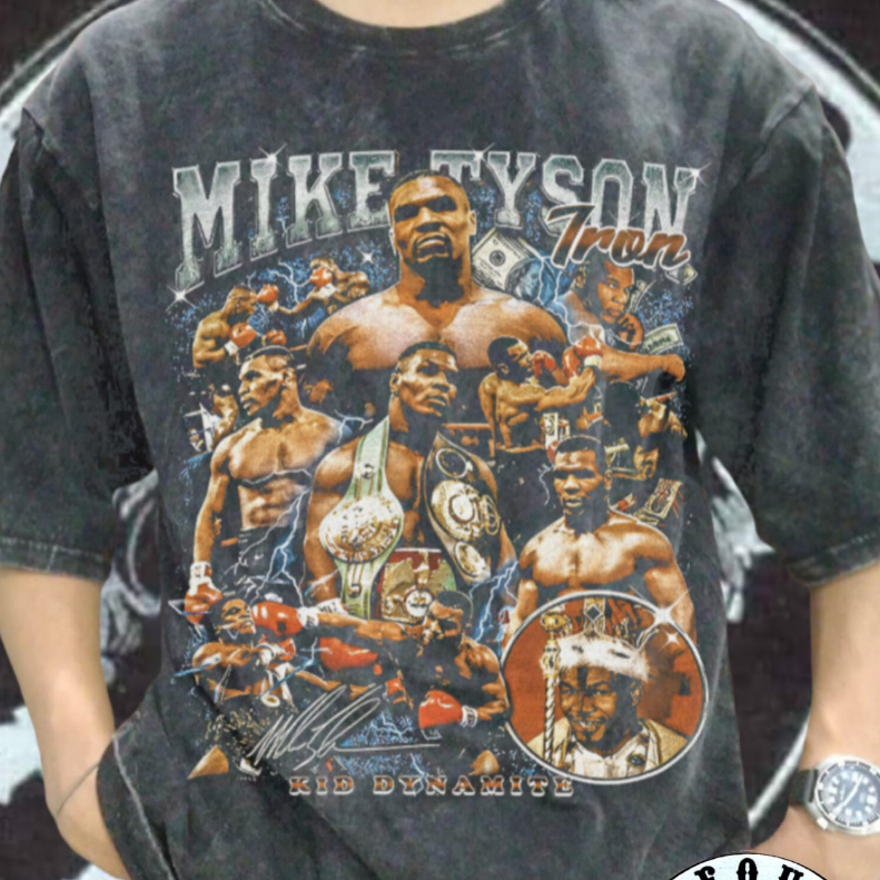 Camiseta VINTAGE Mike TYSON BOOTLEG De RAP De Lavado De Gran Tamano RETRO Incorporada Shopee Mexico