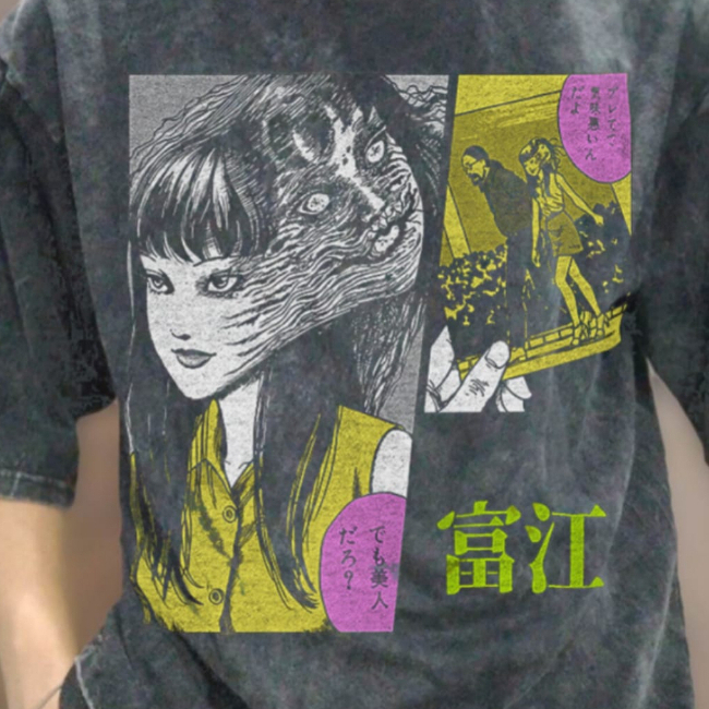 Camiseta Tomie Junji Ito Uzumaki Anime Manga Tomie Junji Ito Uzumaki