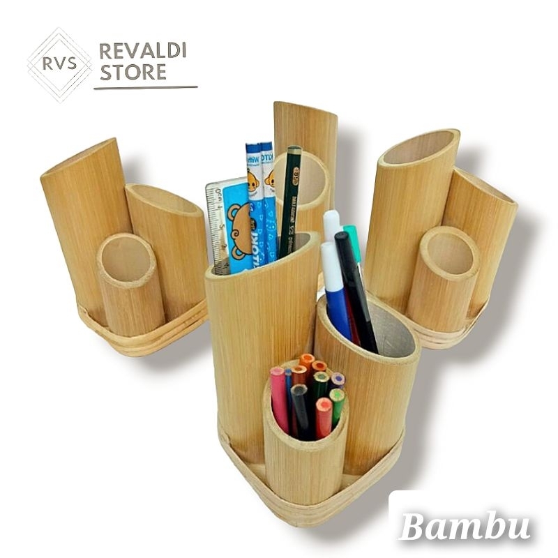 Porta lápices de bambú  Personaliza tu aprendizaje: suministros