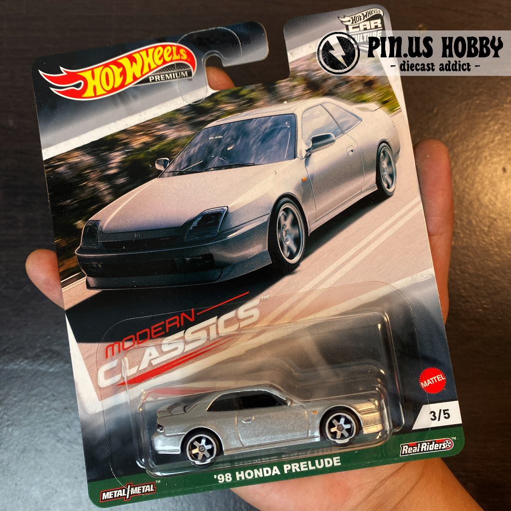 Hot Wheels Honda Prelude ’98 – 1:64 Modellauto, Silber, Limited Edition 166/250