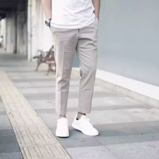 Pantalones Casuales De Los Hombres Slim Fit Versión Coreana De Moda De Alta  Calidad Seluar Panjang Kasual Lelaki