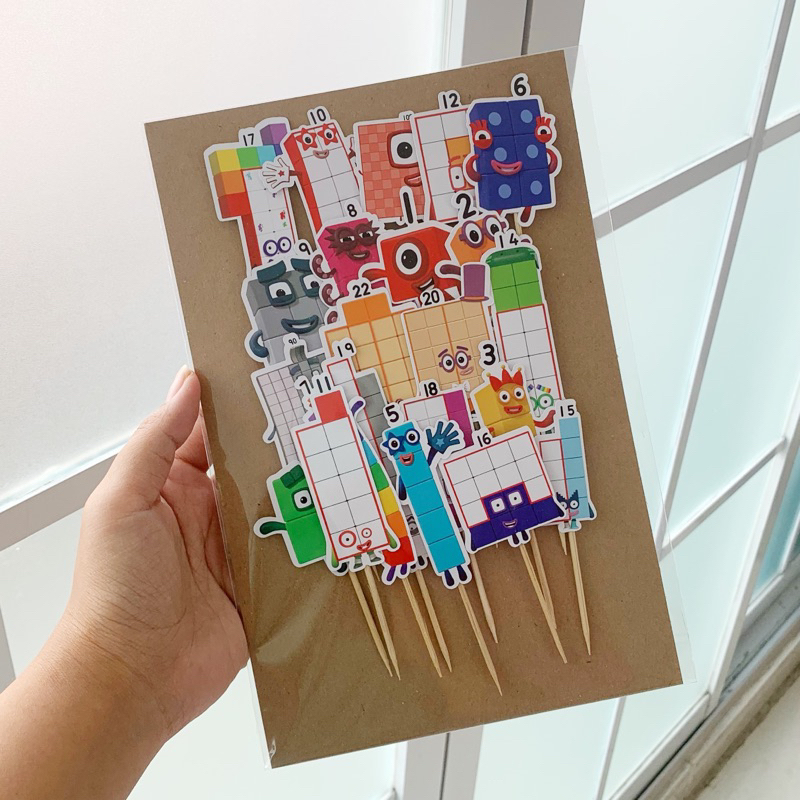 Cup Cake Topper Personaje Numberblocks Pincho Cupcake Decoración De La