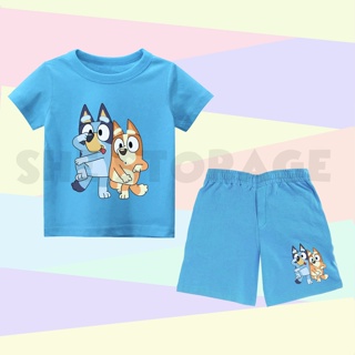  Bluey Conjunto de camiseta y pantalones cortos de