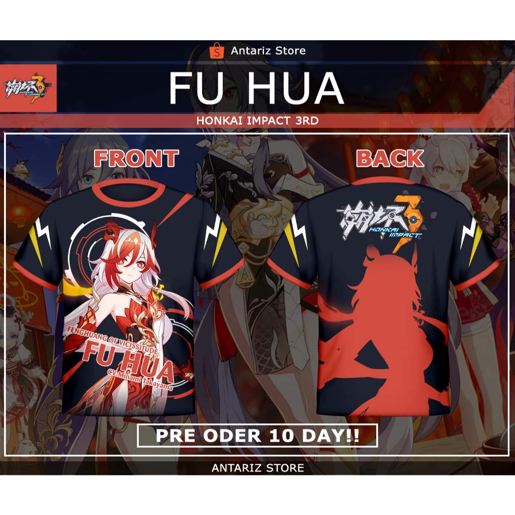 Camiseta Honkai Impact 3a Fu Hua fullprint | Shopee México