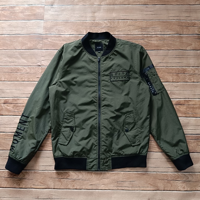 Chamarra cazadora verde militar sale