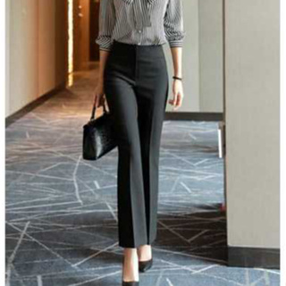 Mujer Cintura Alta Harén Pantalones Sólidos Bolsillos formal