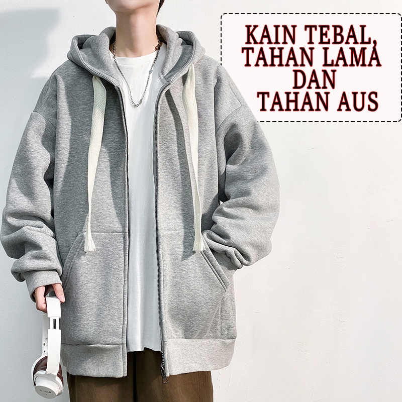Sudadera Con Capucha POLOS Cremallera PREMIUM Talla M 3XL De Gran Tamano UNISEX