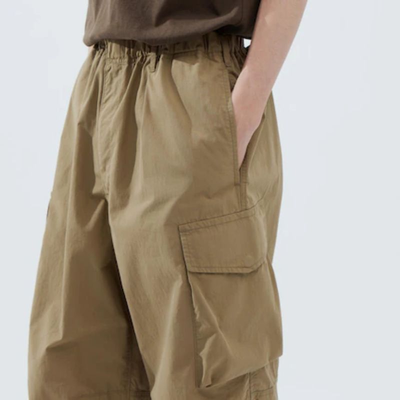 Uniqlo Pantalones Cargo De Paracaidas De Ajuste Ancho Para Hombre Unisex Original