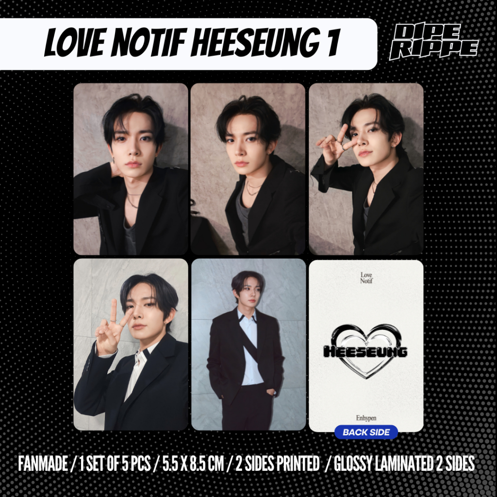 Tarjeta Fotográfica Enh-LOVE NOTIF HEESEUNG ENHYPEN UPDATE SELCA ...