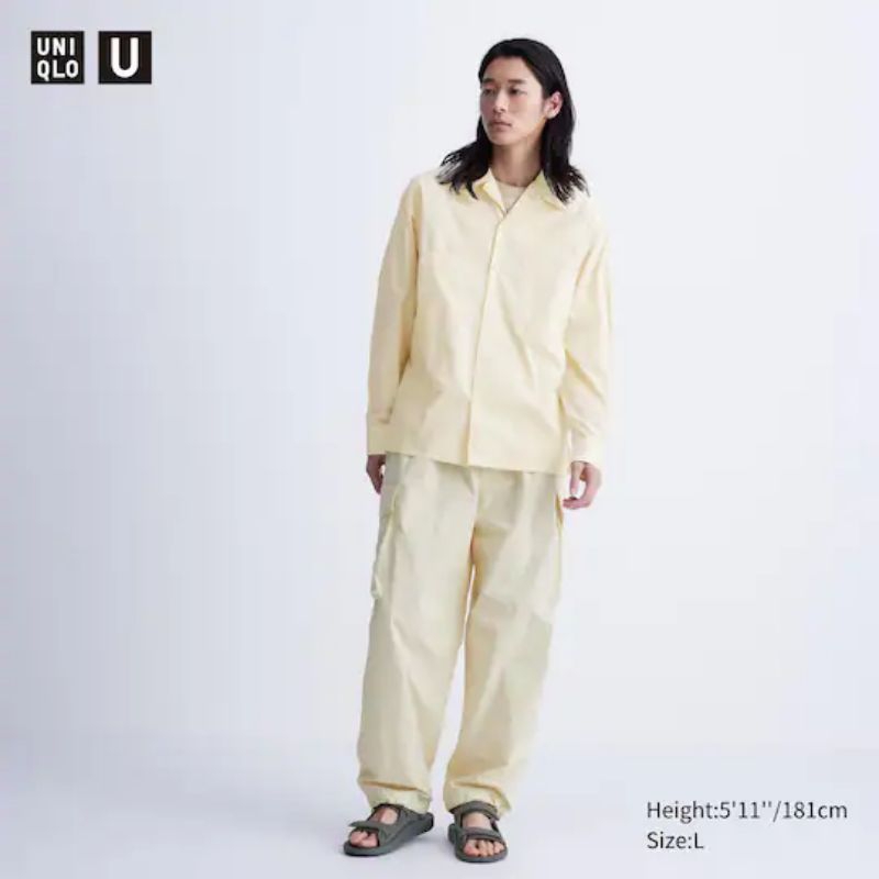 Uniqlo Pantalones Cargo De Paracaidas De Ajuste Ancho Para Hombre Unisex Original