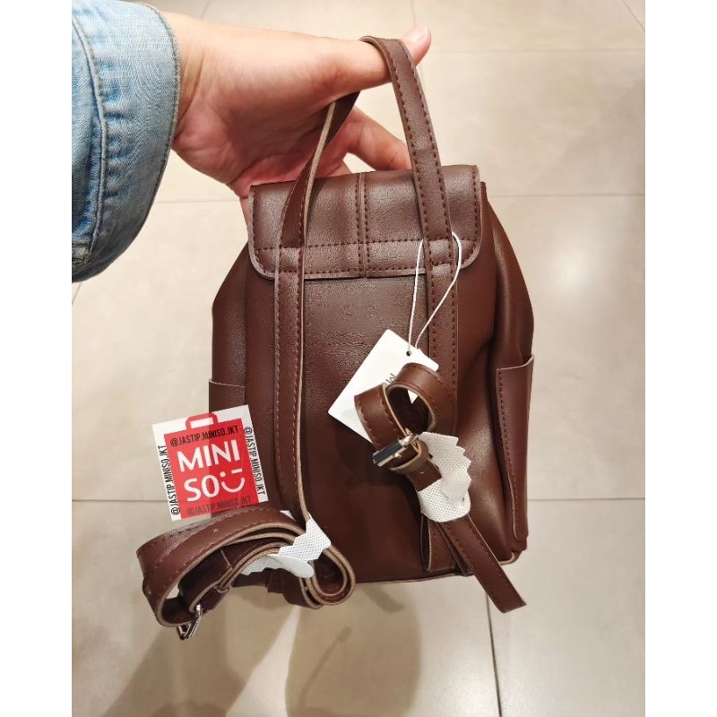 Mochila De Diseno Minimalista Miniso sz 19x11x24cm Beige Granate Shopee Mexico