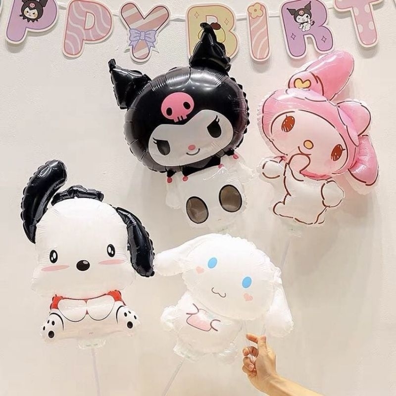 Palo De Globo De Papel Carácter Sanrio Kuromi Melody Cinnamoroll Pocaco Y Hellokitty Shopee 3414