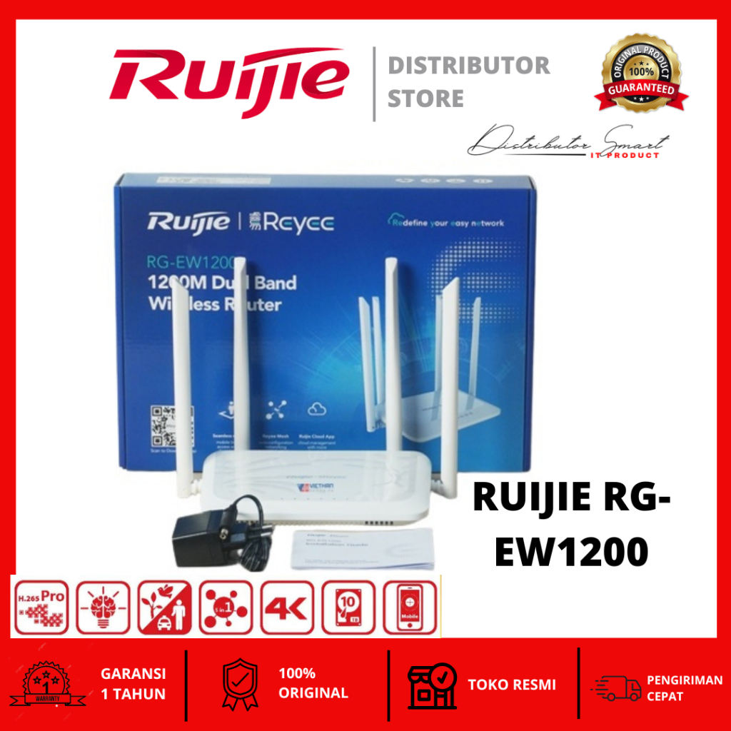 Ruijie REYEE RG-EW1200 1200M Router Inalámbrico De Doble Banda Wave2 ...