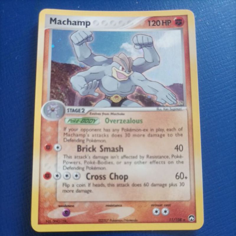 Tarjeta Individual De Lámina Rara De POKÉMON MACHAMP POWER KEEPER ...