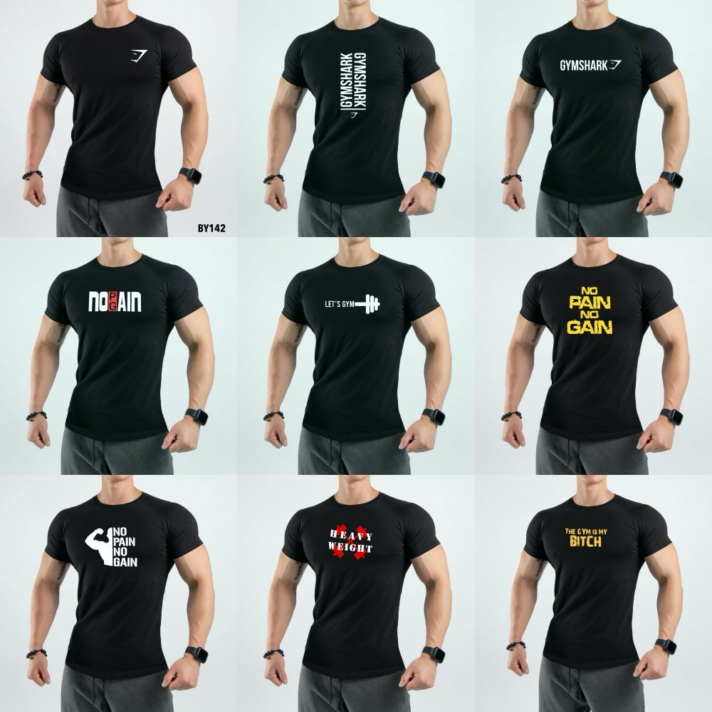 Hombres Deportes Gimnasio Camiseta FITNESS DRIFIT MUSCLEFIT GYMFIT SPANDEX Algodon Deporte Shopee Mexico