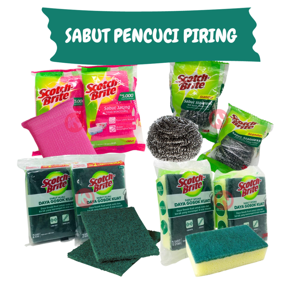 Esponja Gruesa Para Lavar Platos De Brite 3M Scotch Net Sponge Fuerte ...