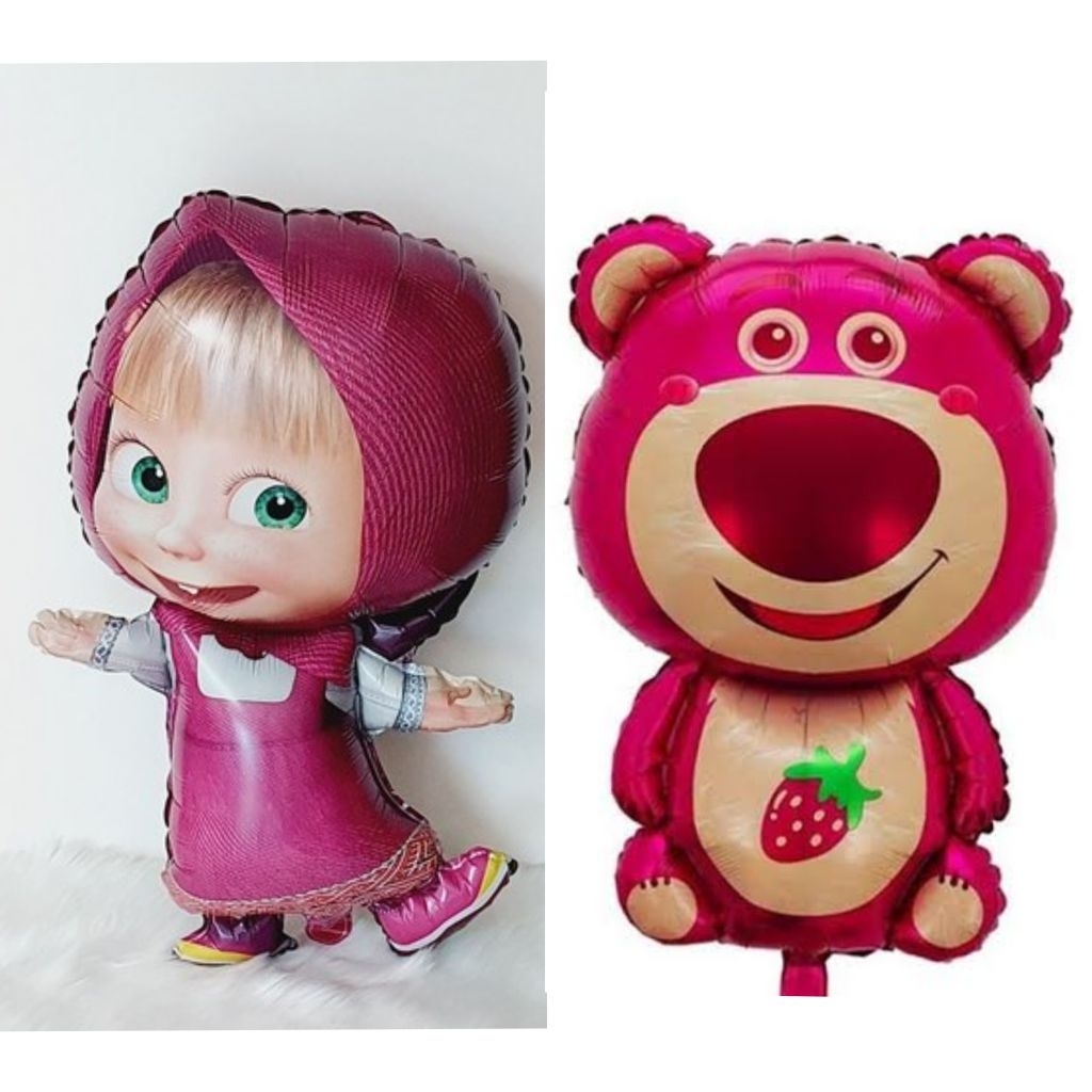 Globos De Papel De Aluminio masha Y El Oso lotso Lindo Cumpleaños Niñas ...